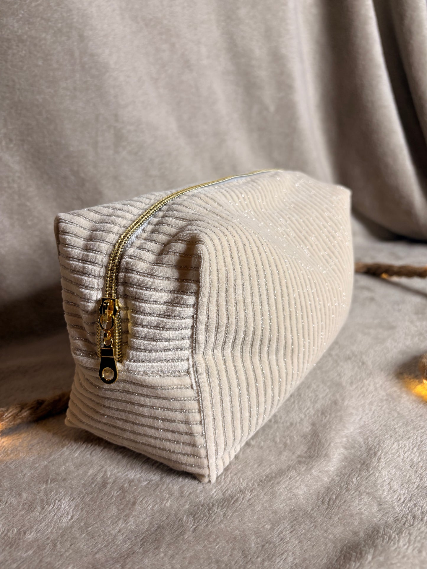 La trousse de toilette pailletée