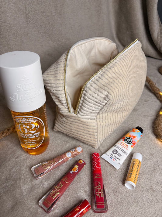 La trousse de toilette pailletée